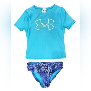 Under Armour Short Sleeve Rashguard & Bikini Youth Size 10